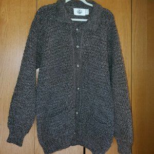 Long Cardigan Undyed Wool Sweater Natural  instinc